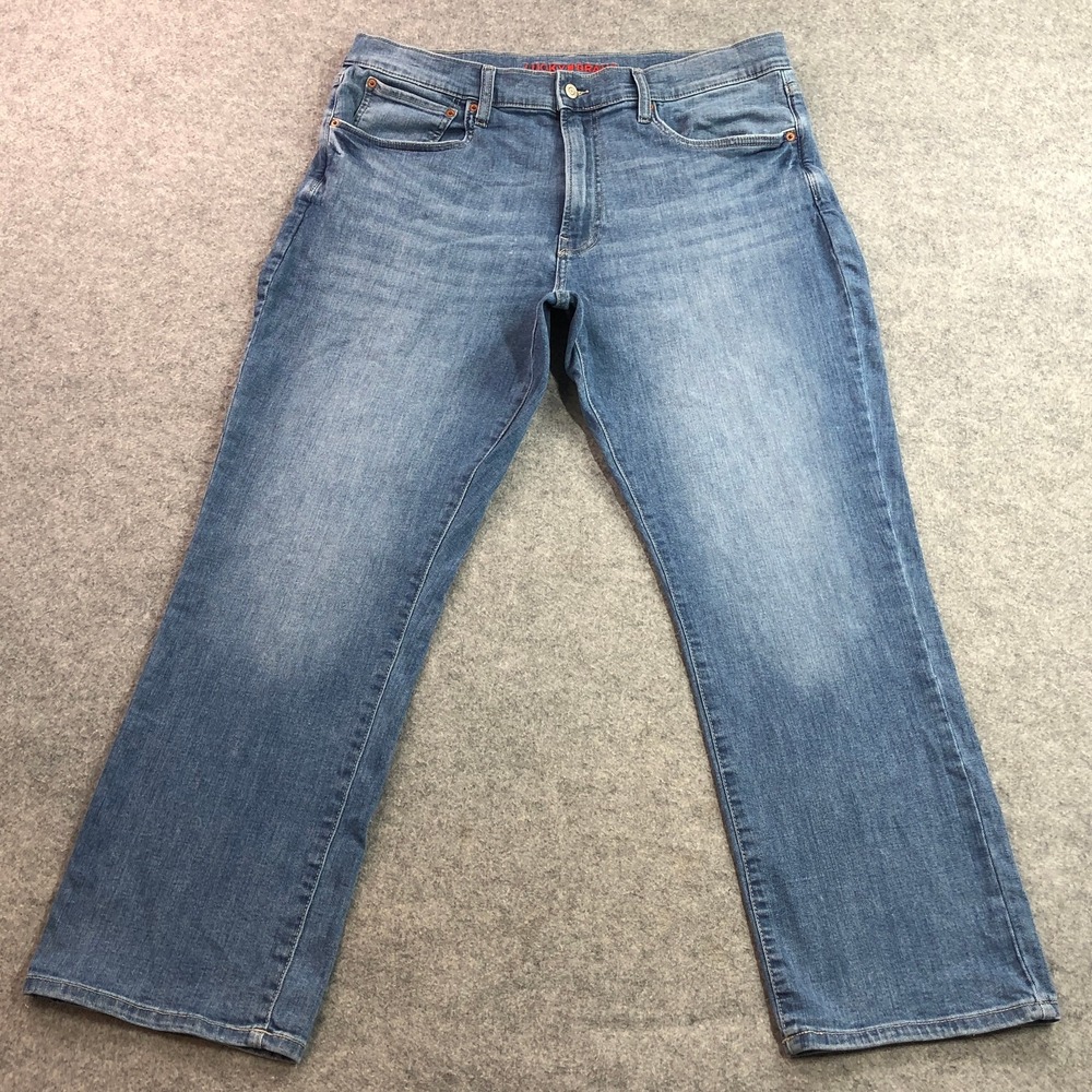 Lucky Brand Mens Jeans 36x30 Blue Straight Leg Stretch Medium Wash
